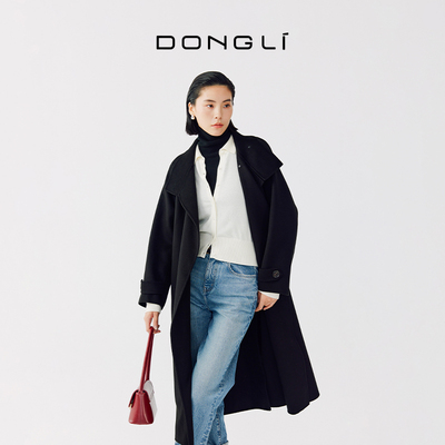 东黎小山羊绒双面呢大衣外套