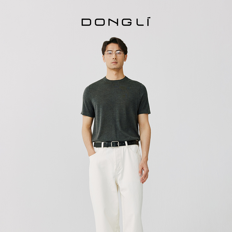 东黎丝绒款男士圆领短袖T恤