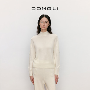 毛衣热销 女纯色针织衫 4756 秋冬半高领纯羊绒套头衫 东黎•山羊绒