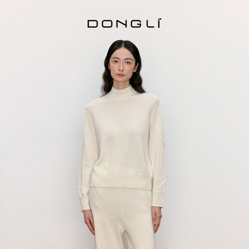 东黎山羊绒半高领保暖羊绒衫