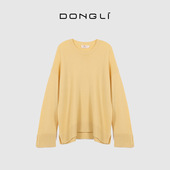 女士秋冬季 针织圆领羊绒衫 简约潮流百搭长袖 东黎山羊绒 套衫 2357