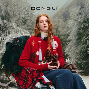 女士山羊绒秋冬ADF提花强缩绒套头衫 格林童话 5561 童心未远 东黎