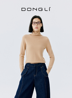 东黎山羊绒 2024秋冬保暖百搭打底衫纯羊绒高领套头羊绒衫 LS002