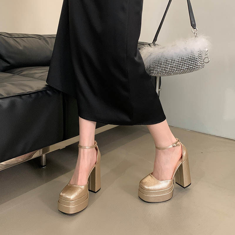 12CM超高跟凉鞋防水台厚底粗跟恨天高走秀女鞋pu主婚纱婚鞋神器,女鞋,时装凉鞋,淘宝优惠券,粉丝福利购,淘宝优惠卷