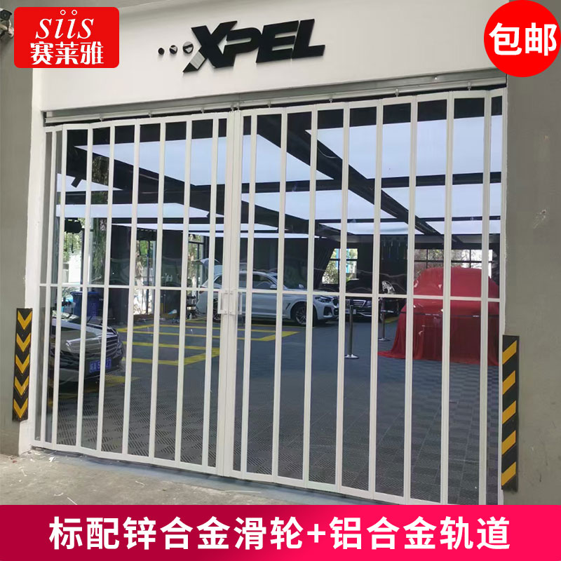 定制铝合金水晶推拉弧形折叠门