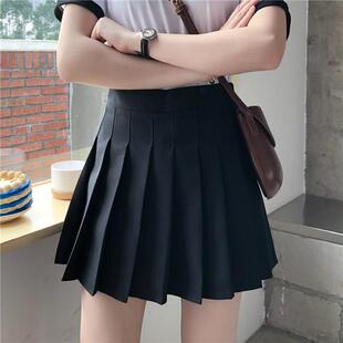 bf显瘦百搭A字裙 韩版 大码 胖mm高腰包臀百褶半身裙女2021春夏新款