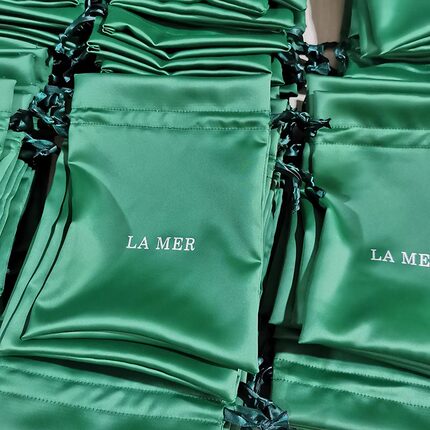 醋酸绸布收纳袋首饰防尘珠宝饰品抽绳束口化妆品小布袋可定制LOGO