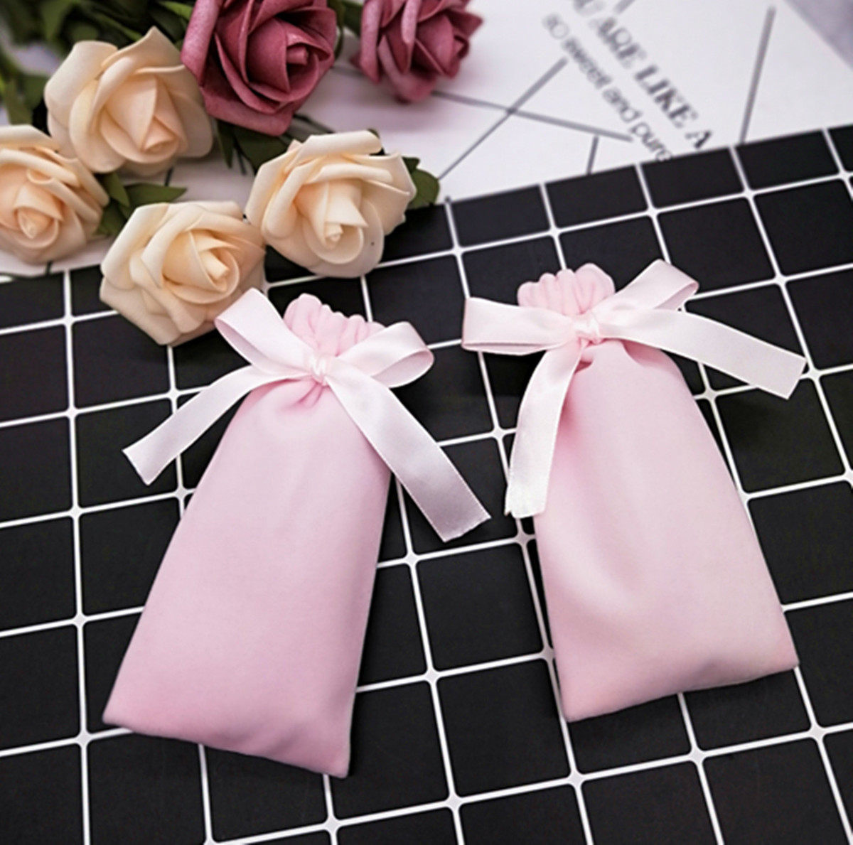 绒布口红袋饰品珠宝化妆品小样袋唇膏唇蜜袋子眼影指甲油袋可订制