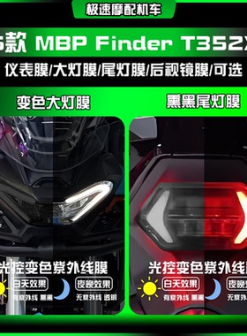适用26款凯威MBP Finder T352X仪表大灯TPU透明贴膜摩托改装配件