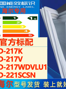 适用海尔BCD217K 217V 217WDVLU1 221SCSN冰箱密封条门胶条门封条