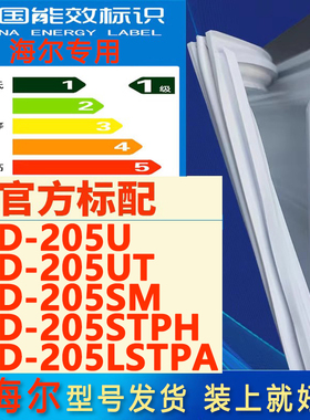 适用海尔BCD205U 205UT 205SM 205STPH 205LSTPA冰箱门封条密封条