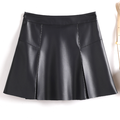 海宁真皮显瘦半身裙绵羊皮A字裙