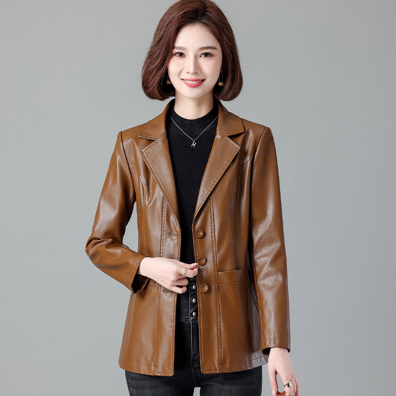 海宁真皮皮衣女短款绵羊皮小西服