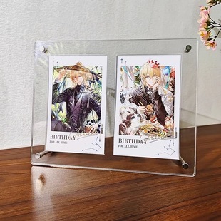 拍立得亚克力相框谷美展示架收纳可放多张时周边收纳相卡框架