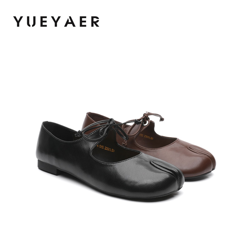 月芽儿法式玛丽珍鞋女2026年春季新款百搭时尚一字绑带一脚蹬单鞋