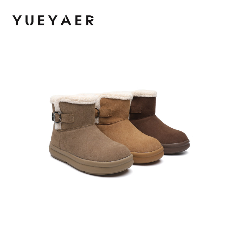 月芽儿雪地靴女2025新款冬季加绒加厚保暖百搭棉鞋一脚蹬软底棉靴,女鞋,时尚雪地靴,淘宝优惠券,粉丝福利购,淘宝优惠卷