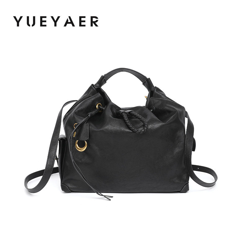 月芽儿2025新款托特包女上班通勤复古大容量单肩斜挎包百搭手提包