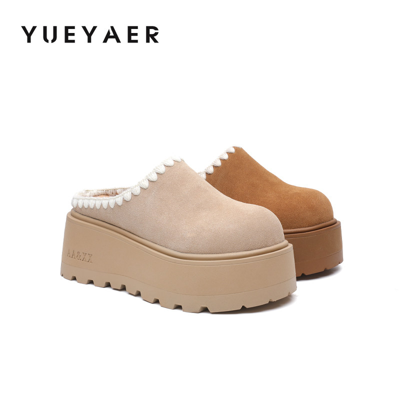 月芽儿厚底增高勃肯鞋半拖女2026新款春季复古包头拖鞋外穿穆勒鞋,女鞋,穆勒鞋,淘宝优惠券,粉丝福利购,淘宝优惠卷