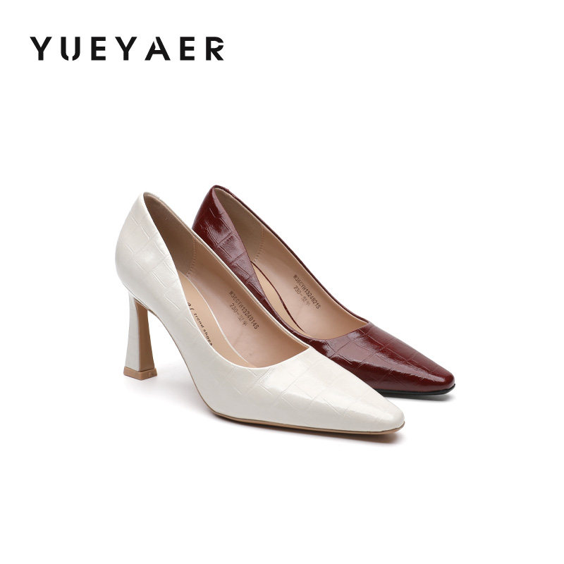 月芽儿尖头高跟鞋女秋2025新款绝美不累脚细跟浅口单鞋气质工作鞋