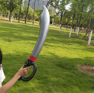 充气宝剑大刀仿真不伤人兵器活动道具校园酒吧装饰道具仿真武器