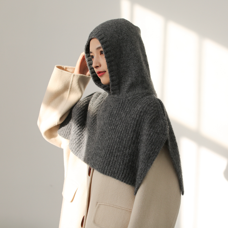 围脖帽一体女披肩叠穿神器高级感