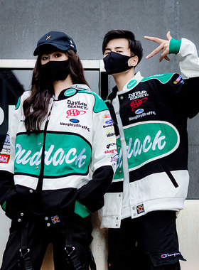 dudack男女潮牌2020新款刺绣牛仔外套ins宽松个性青少年夹克