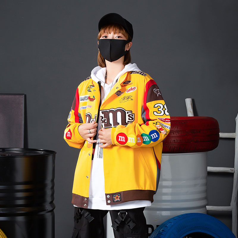 杜戴克2020男女拼接短款外套撞色潮牌上衣宽松欧洲站棒球服秋装