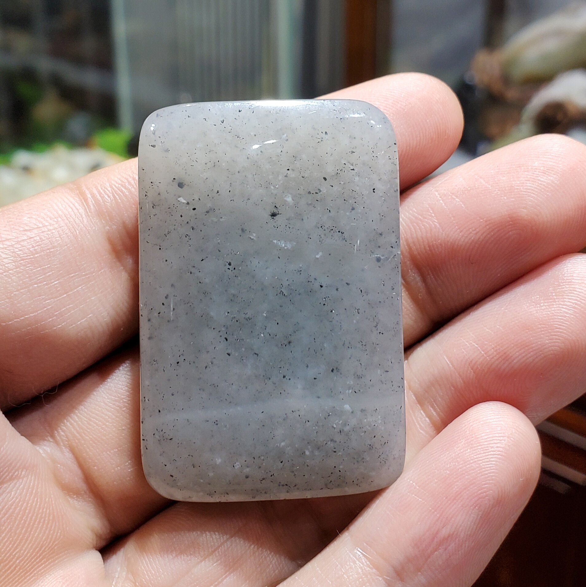 新疆和田玉黑芝麻点墨平安牌