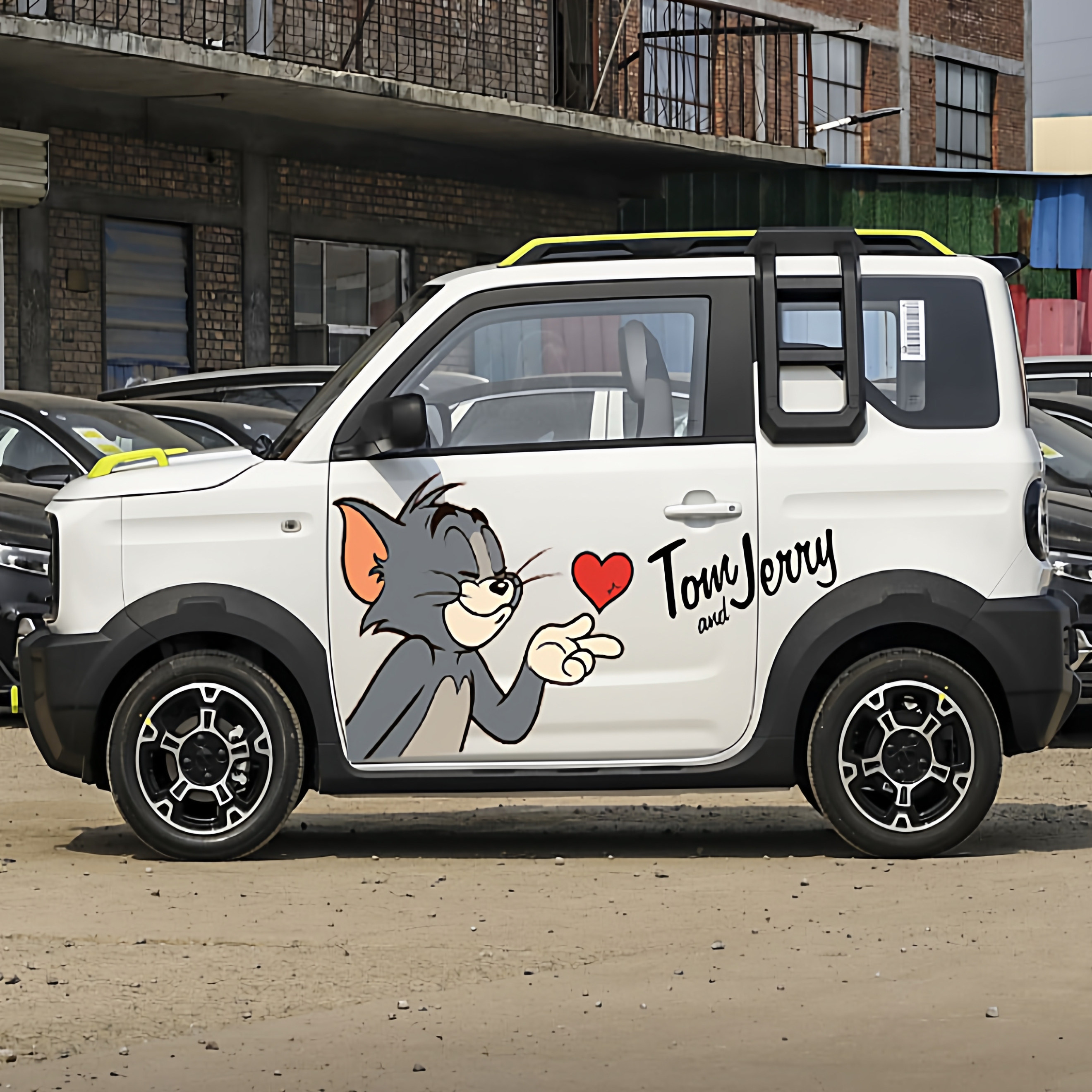 五菱宏光mini车身贴马卡龙改装个性拉花汽车贴纸电动车车门车身贴