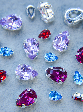 施家平替4320水滴精美爪钻高品质10×7mm 6×4mm串珠手工 5颗/份