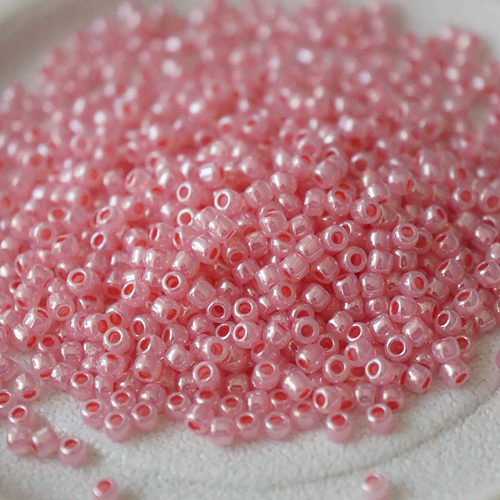 日本TOHO东宝进口珠光浅樱桃红米珠 11/0 911串珠散珠手工diy材料