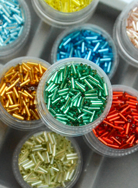 日本TOHO东宝进口 6mm灌银直管珠 手工串珠 Bugle DIY戒指 10g