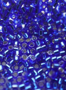 日本MIYUKI御幸进口1.6mm古董珠 DB47灌银蓝 串珠散珠手工diy材料