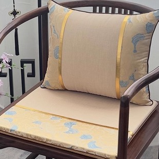 中式靠山枕茶椅垫圈椅坐垫靠垫防滑可拆洗定制云朵沙发抱枕靠背垫