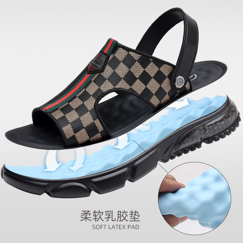 凉鞋男2025夏季新款时尚沙滩鞋大码开车外穿防滑透气休闲凉拖鞋潮