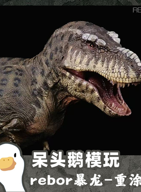 【呆头鹅模玩】REBOR侏罗纪恐龙年科学暴龙霸王龙重涂版模型玩具