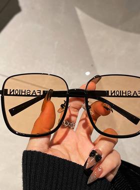 韩版ins网红下半框眼镜