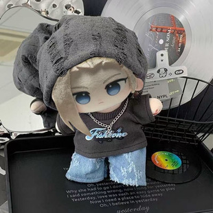 新款罗小黑战记师姐属性鹿野20cm棉花娃娃布玩偶送女生礼变装玩偶