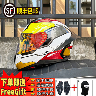 ORZ 大尾翼跑盔DOT新3C认证 966头盔安全帽摩托车全盔可加蓝牙四季