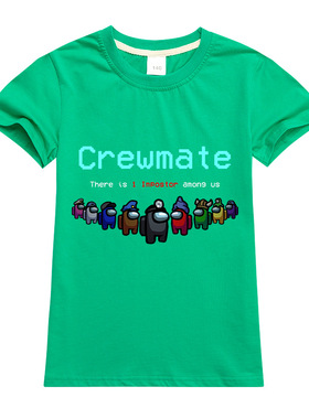 太空狼人杀Among us童装小孩儿童印花纯棉T恤中大童装TT2050