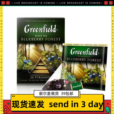 俄罗斯Greenfield Blueberry Forest  black tea  蓝莓红茶三角包