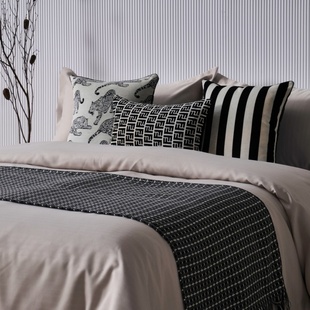 家具配套床品 床品多件套 法式 中古风软装 黑白 意式 展厅样板间