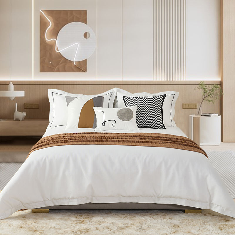 展厅样板间 家具配套床品 轻奢床式侘寂风 高端软装意品多件新款