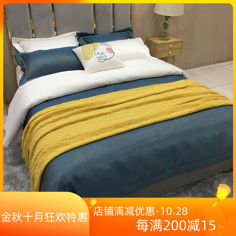 展厅样板间家具配套床品轻奢意式港式简约软装床品多件套极光_虎窝淘