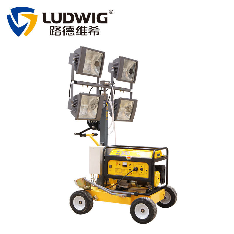 威克款手摇杆400w1000w金卤灯汽油移动照明车灯塔施工抢险救援灯