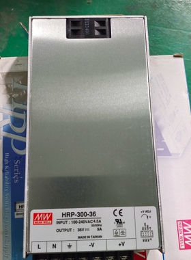 议价：全新正品明纬HRP-300-36电源，36V 9A，输入电压