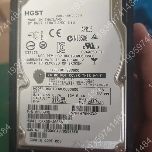 议价：HGST HUC109060CSS600 600G 10K