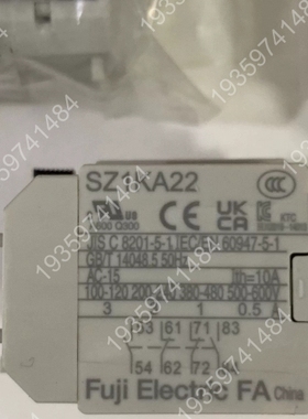 Fuji Electric FA接触器SZ1KA22 议价