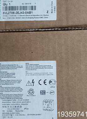 断路器 3VL2705－2EJ43－0AB1议价
