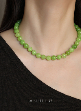 【6折】ANNI LU丹麦项链薄荷曼波绿色森系高级感串珠